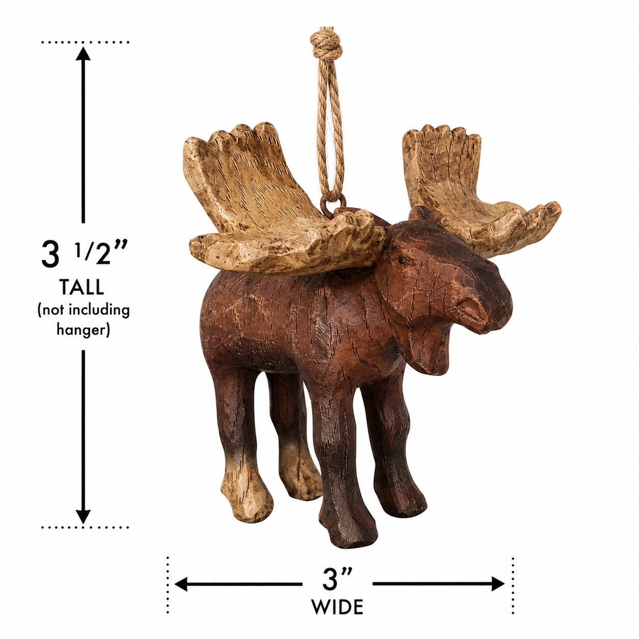 Realistic Moose Christmas Ornament -  Bac 172