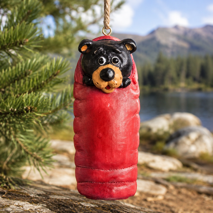 Bac 201 Bear in Sleeping Bag Ornament