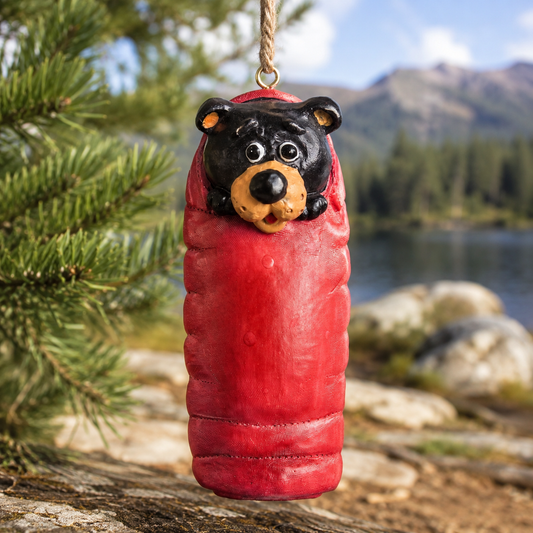 Bac 201 Bear in Sleeping Bag Ornament