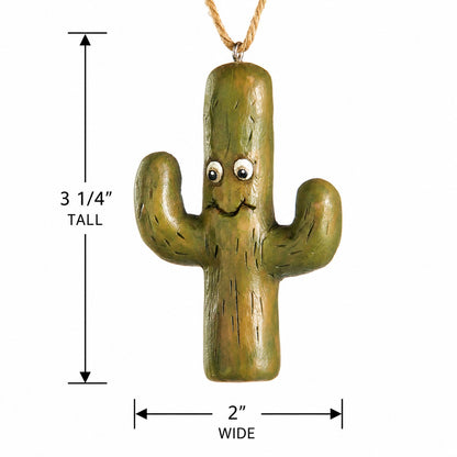 Bert Anderson cactus ornament measuring approximately 3¼ inches tall by 2 inches wide.