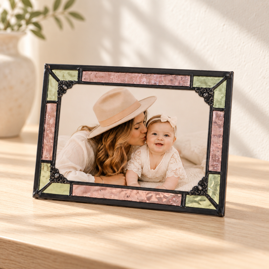 Pink Rose and Sage Green Easel Frame | PIC 464