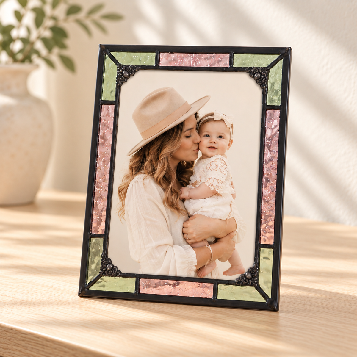 Pink Rose and Sage Green Easel Frame | PIC 464