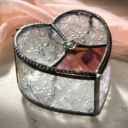 Glass Heart Keepsake Box 520