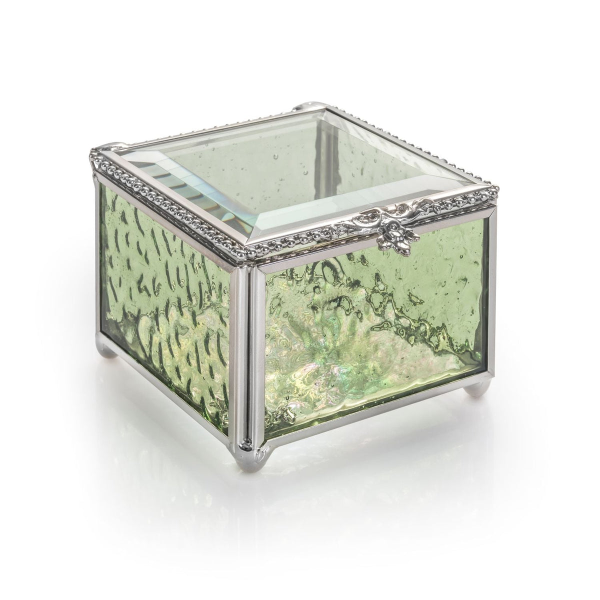 Sage Green Glass Keepsake Box | Box 929