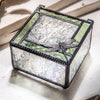 Green & Clear Stained Glass Dragonfly Keepsake J Devlin Box 141