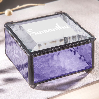 Personalized Glass Box with Name | Box 333 EB217-1