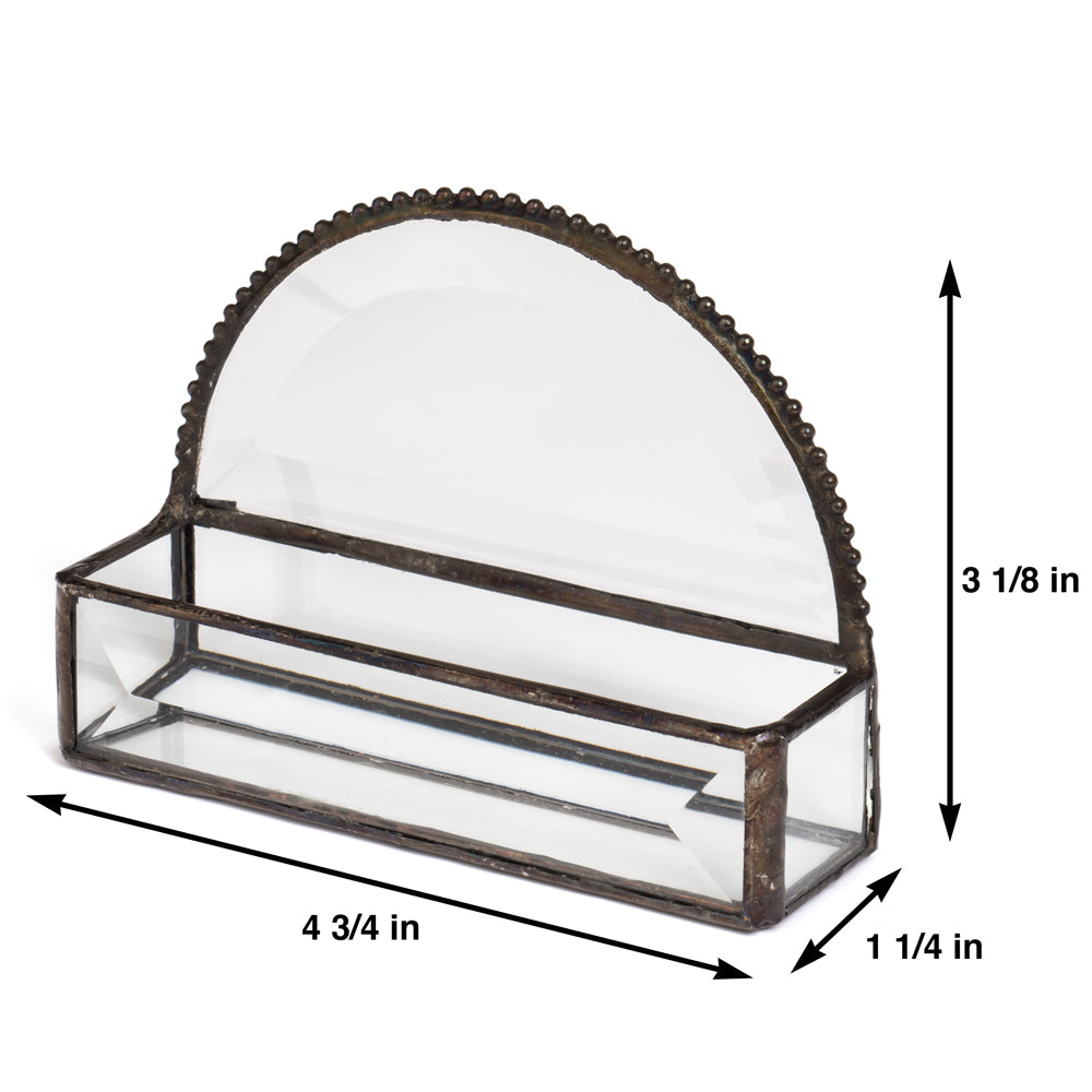 Beveled Glass Business Card Holder | Crd 101