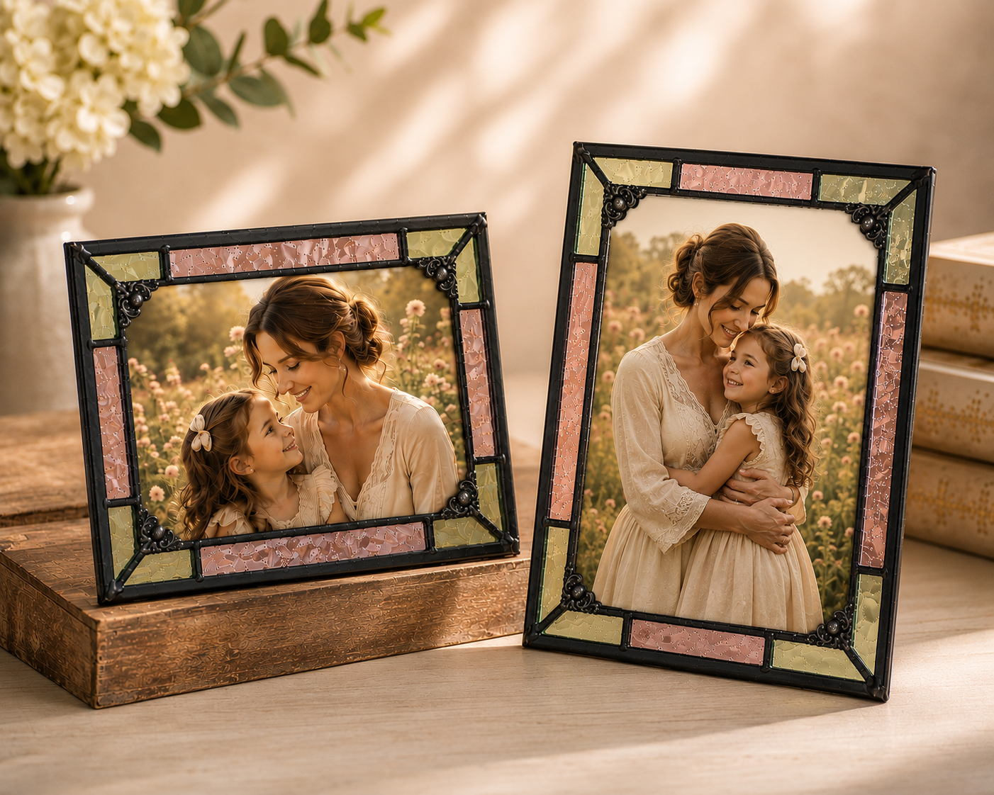 Pink Rose and Sage Green Picture Frames | Pic 464 Series