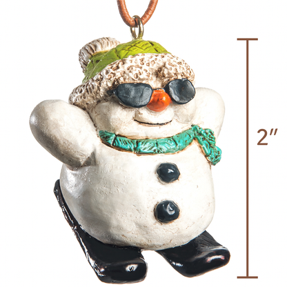 Skiing Snowman Ornament by Bert Anderson Bac 211(Bao 104)