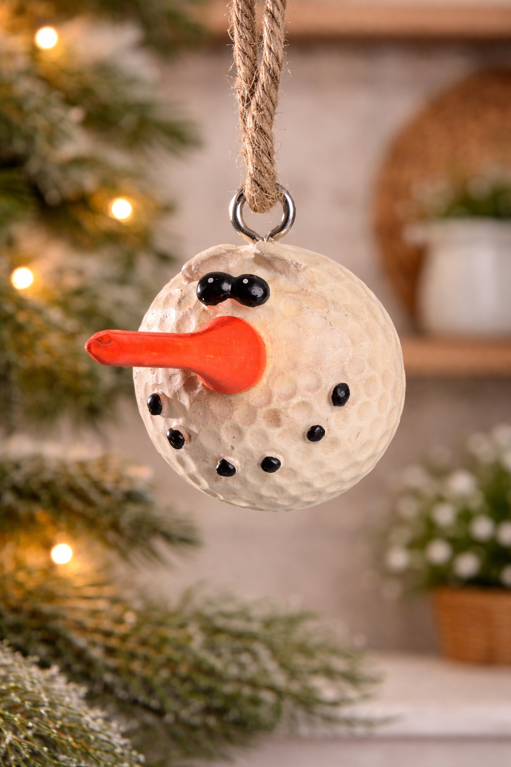 Golf Ball Snowman Ornament by Bert Anderson - Bac 053
