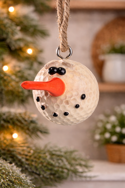 Golf Ball Snowman Ornament by Bert Anderson - Bac 053
