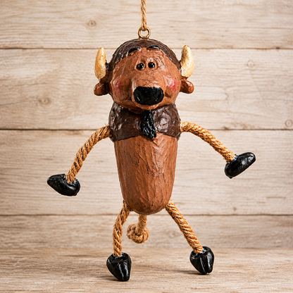 rustic lodge resort resin buffalo ornament bert anderson collection