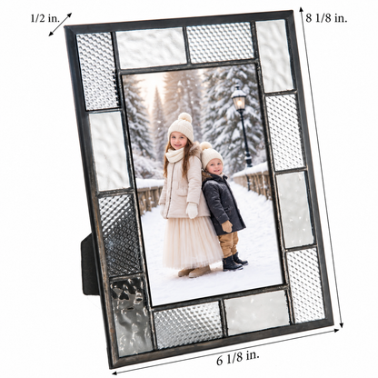 Gray and Clear Textured Glass Frame | PIC 429