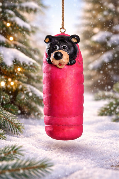 Bac 201 Bear in Sleeping Bag Ornament