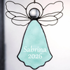 Personalized Angel Ornament Turquoise Blue by J Devlin | Orn 303-2 EO120