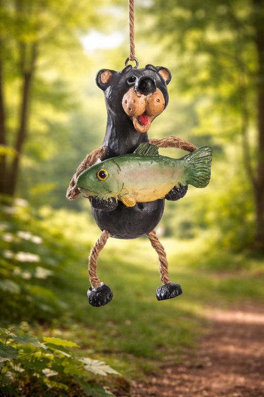 Bac 197 Bear with Fish Ornament