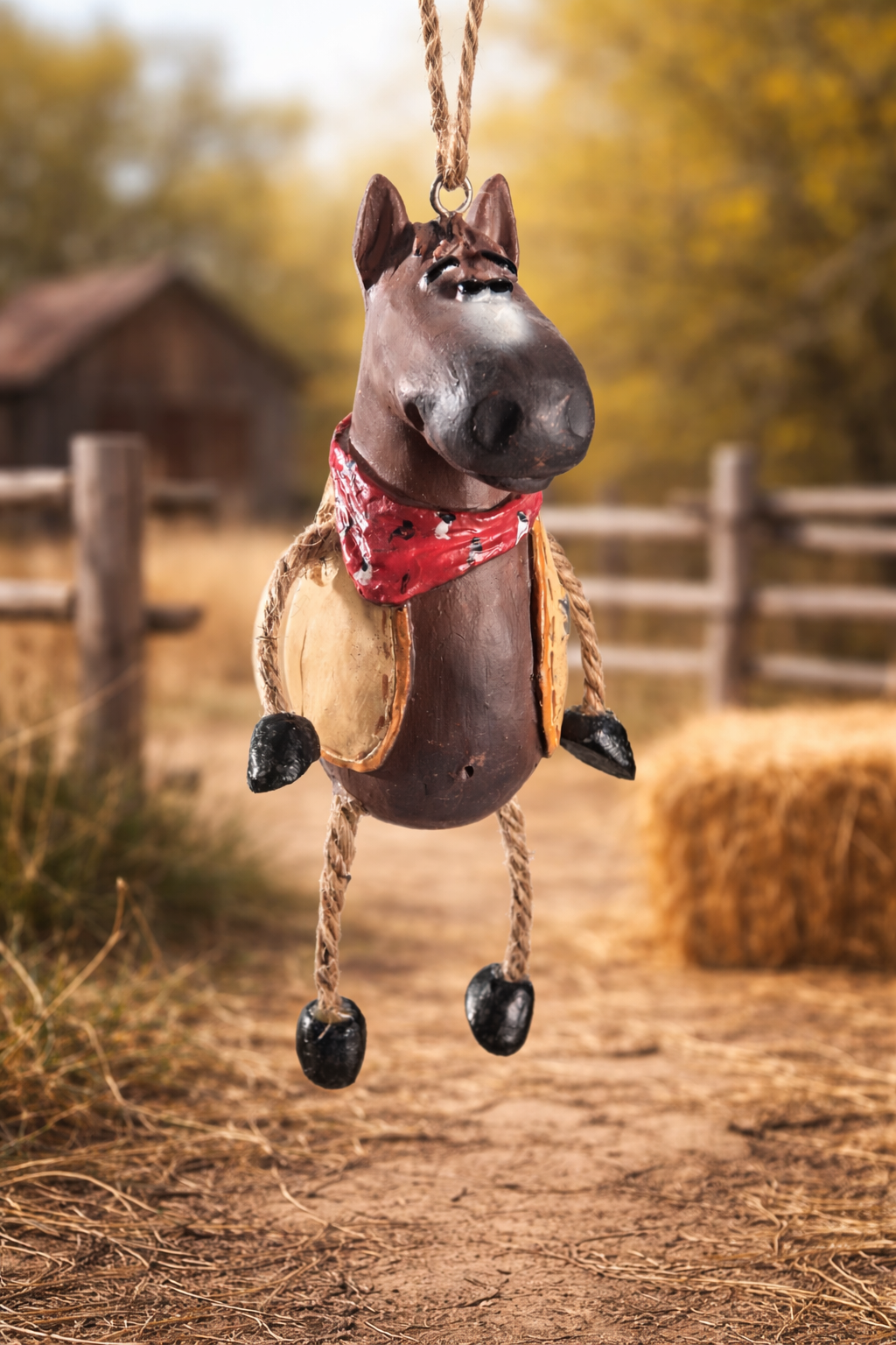 Bac 006 Horse with Cowboy Vest Ornament