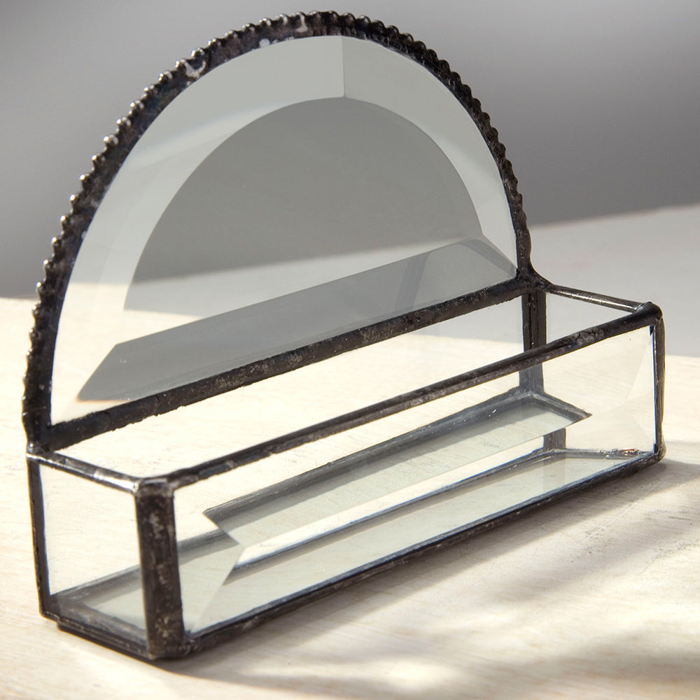 Beveled Glass Business Card Holder | Crd 101