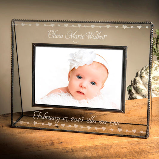 Personalized Baby Hearts Picture Frame by J Devlin | Pic 319 EP508
