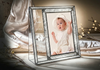 Vintage Baby Feet Glass Picture Frame, glass picture frame, front gallery view
