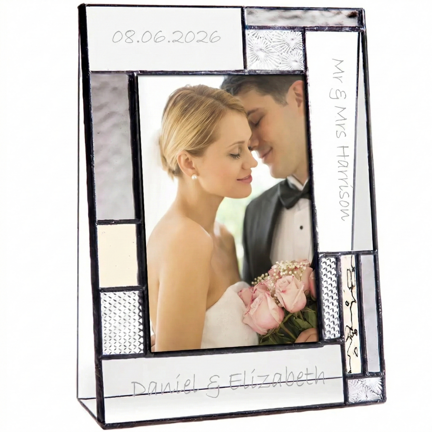 Wedding Picture Frame Personalized by J Devlin | Pic 392-46V EP567