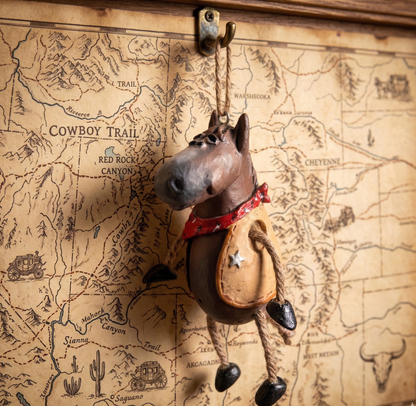 Bac 006 Horse with Cowboy Vest Ornament