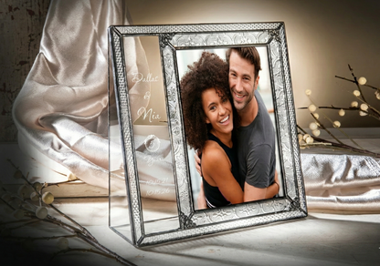 Personalized Anniversary Picture Frames by J Devlin Glass Art | Pic 393 EP637