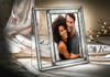 Personalized Anniversary Years Vintage Glass Frame, sample image of the engraved anniversary picture frame