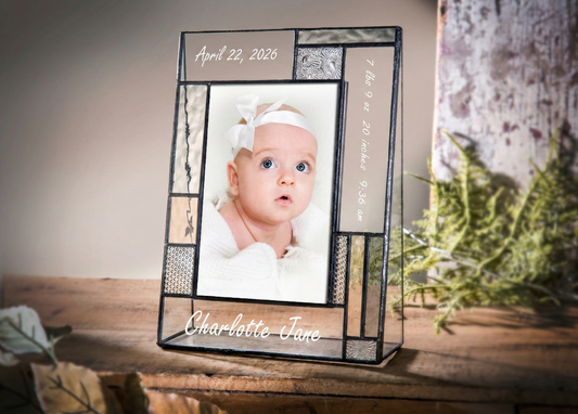 Personalized Baby Photo Frame by J Devlin | Pic 392-46V EP629