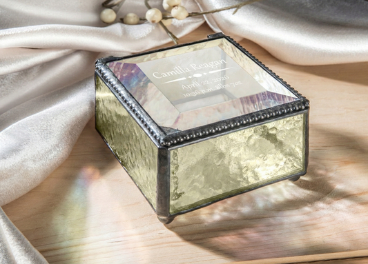 Baby Keepsake Box Personalized with Birth Info  | Box 333 EB242