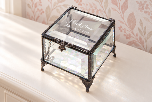 Personalized Christening Glass Keepsake Box | BOX 326 EB217-2