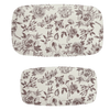 Brown Delft Stacking Melamine Tray - set of 2