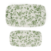 Green Delft Stacking Melamine Tray - set of 2