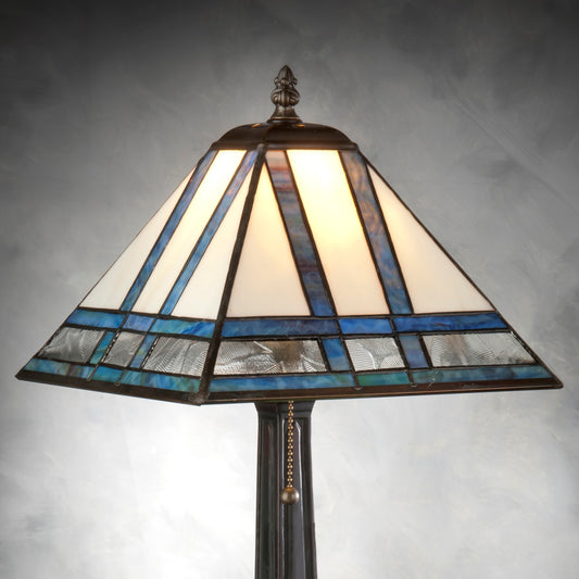 Small Mission Table Lamp Tiffany Stained Glass | Lam 380 TB