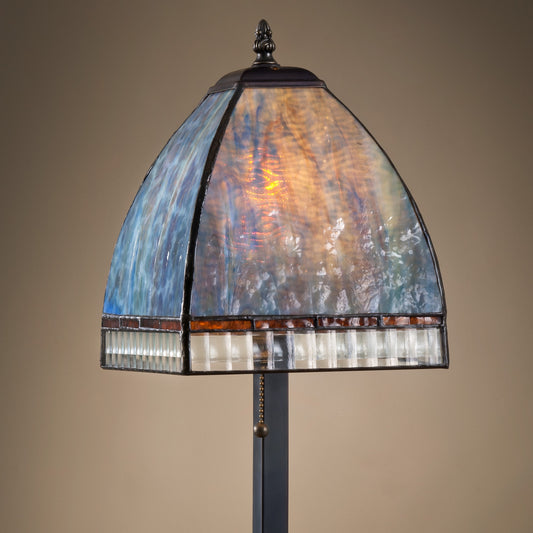 Blue Purple Stained Glass Tiffany Table Lamp | LAM 589-2 TB