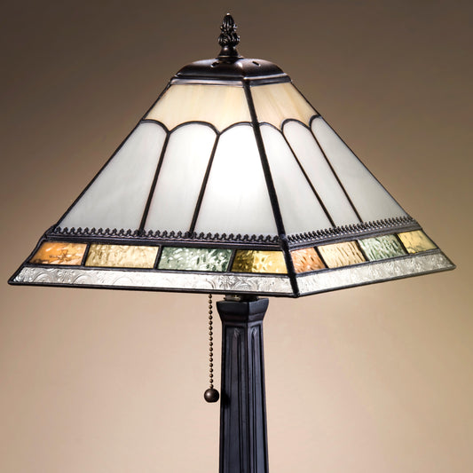 Mission Table Lamp Tiffany Stained Glass | LAM 714TB