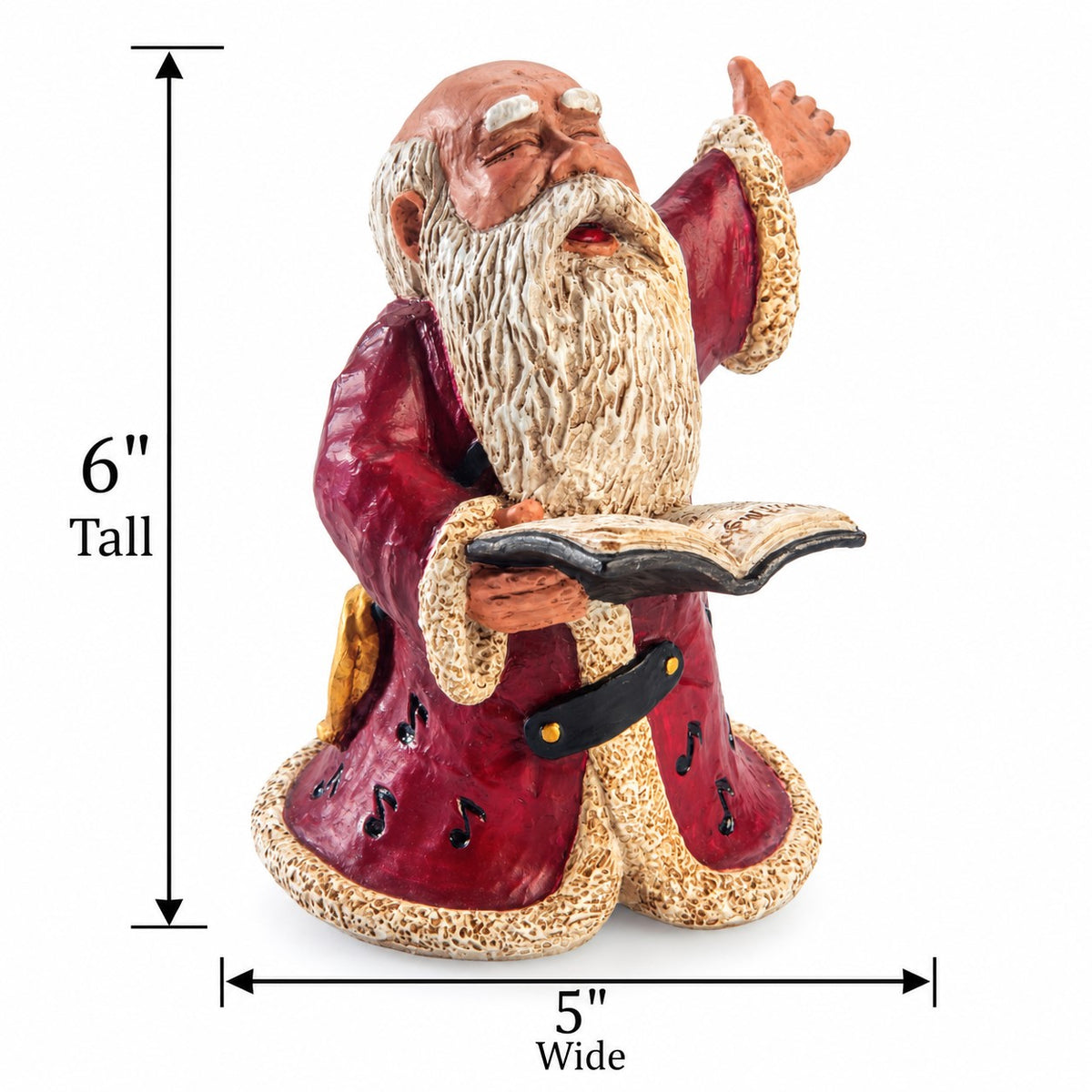 Bert Anderson Singing Santa Figurine Measurement 5" wide 6" tall