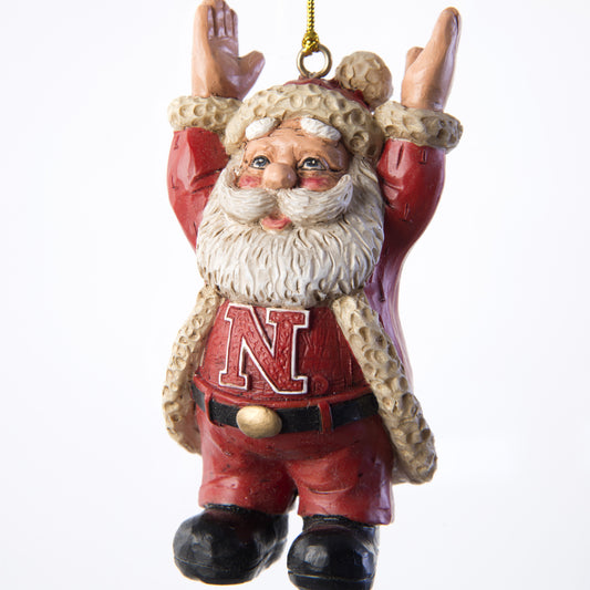 NE 15 Nebraska Touchdown Santa Ornament