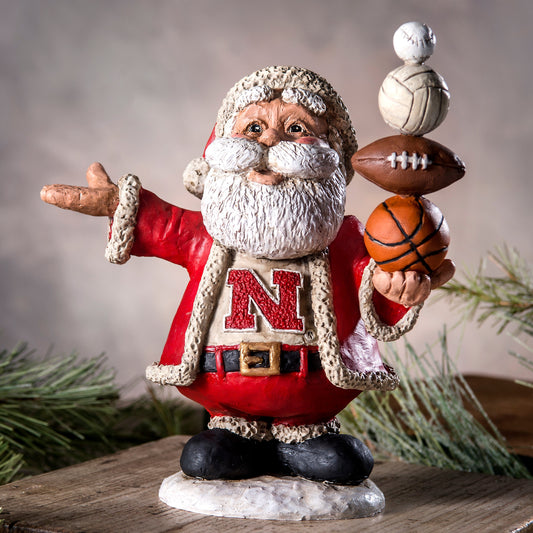 Nebraska Husker Santa Figurine 2024