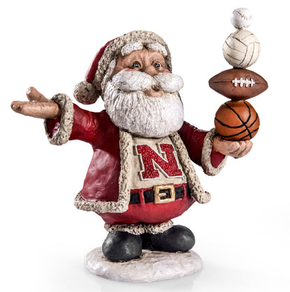 Nebraska Husker Santa Figurine 2024