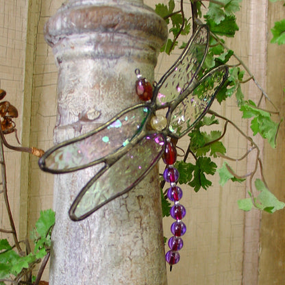 Stained Glass Dragonfly Ornament | Orn 112