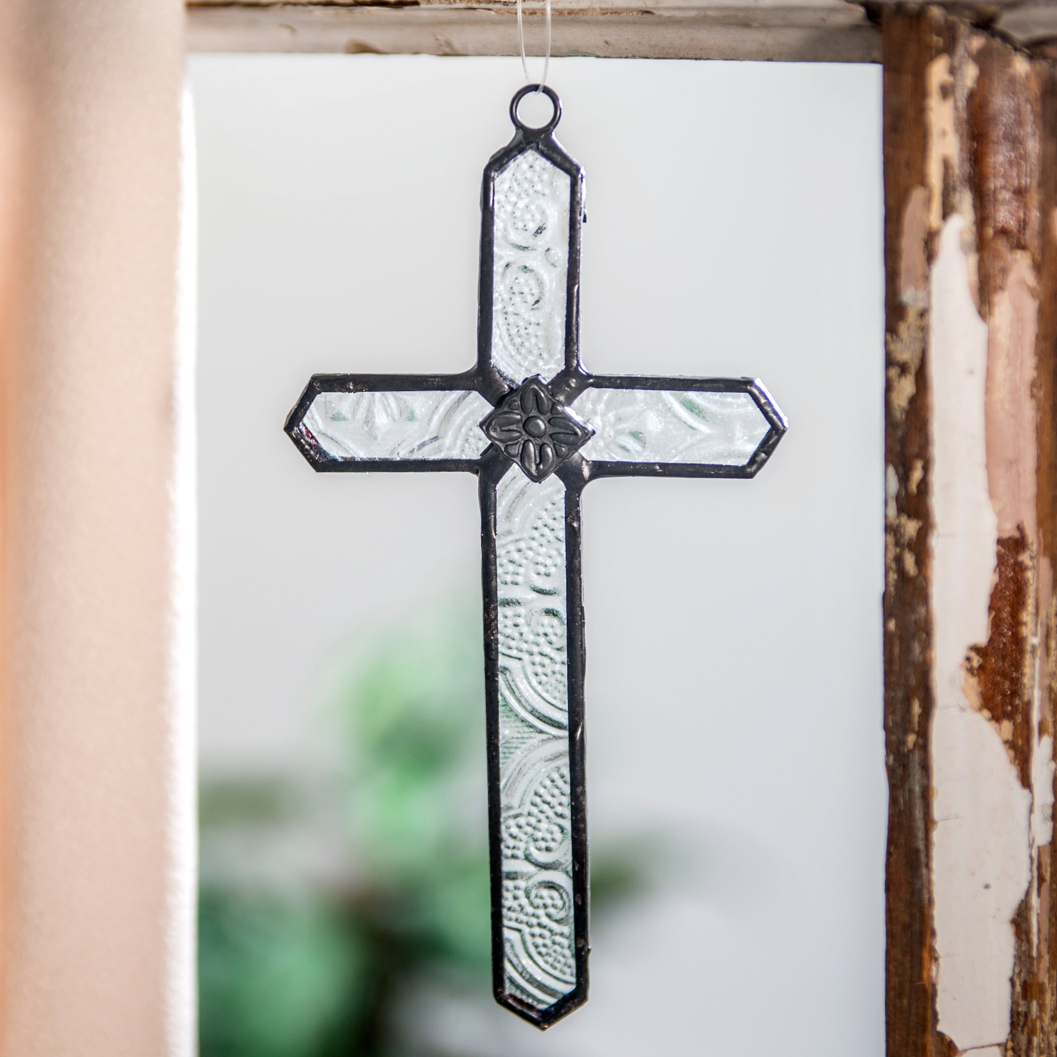 Faith Cross / 2024 Fused Glass Suncatcher