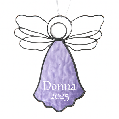 Personalized Angel Ornament Purple  by J Devlin | Orn 303-3 EO120