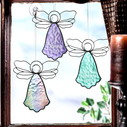 Personalized Angel Ornament Purple  by J Devlin | Orn 303-3 EO120