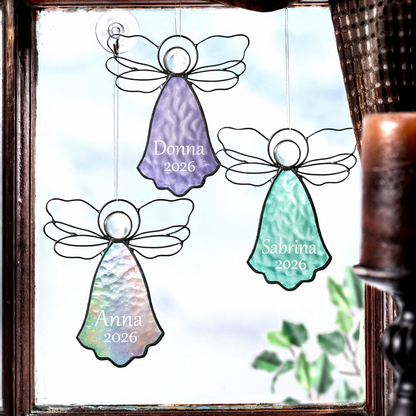 Personalized Angel Ornament Purple  by J Devlin | Orn 303-3 EO120