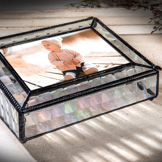 Picture Box Clear Cube Glass 4x6 Photo Display | Pbox 103