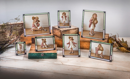 Sage Green & Pink Stained Glass Picture Frame Collection | Pic 465