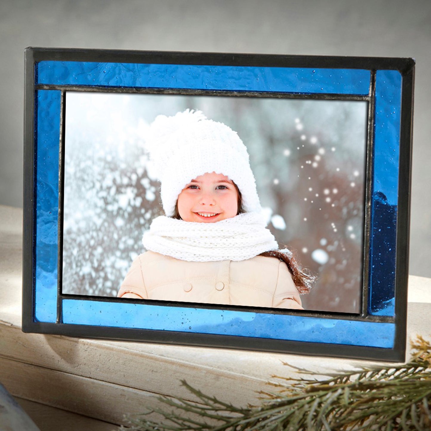 Blue Easel Stained Glass Picture Frame | PIC 324 Series