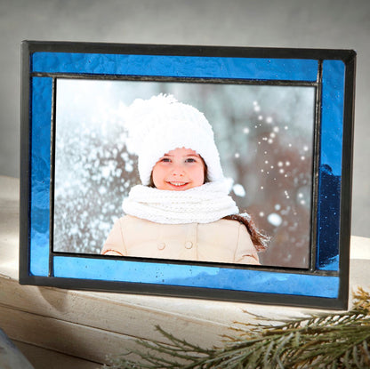 Blue Easel Stained Glass Picture Frame | PIC 324 Series