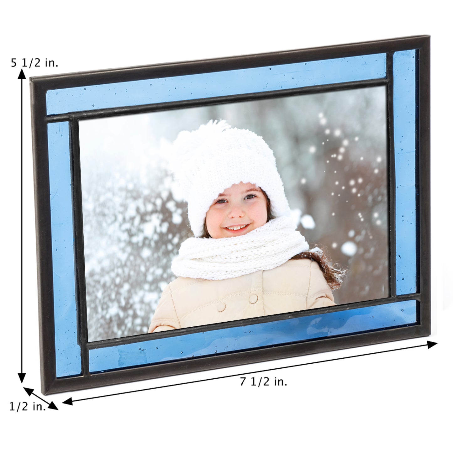 Blue Easel Stained Glass Picture Frame | PIC 324 Series